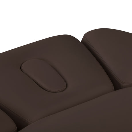 Sillon Relax · castanho-escuro · apoio de cabeça e abertura facial