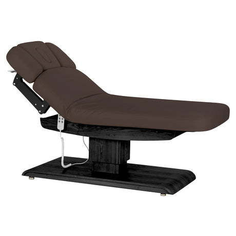 Marquesa SPA Elétrica Sillon Relax – Castanho-Escuro, Base Preto · Posição reclinada