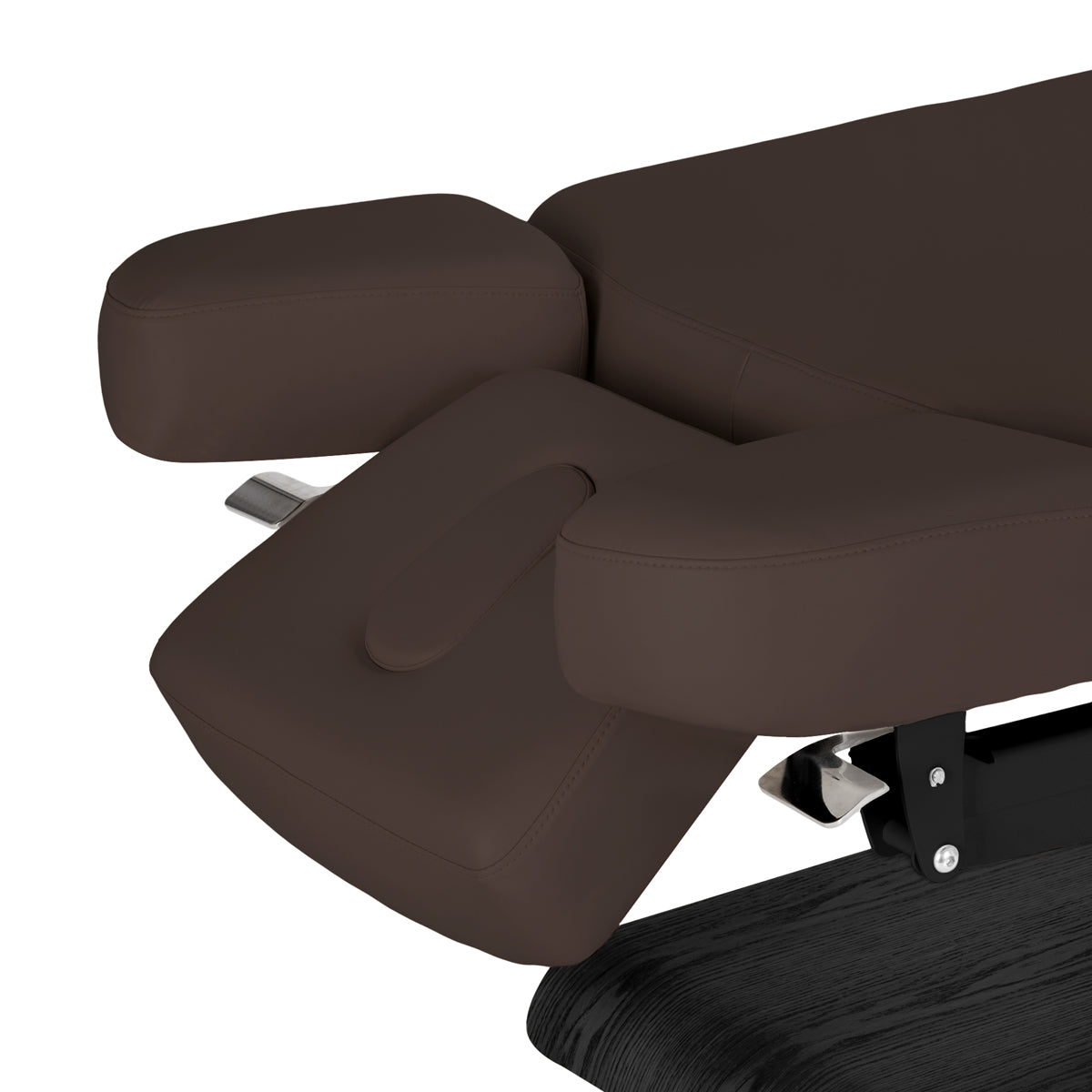 Marquesa SPA Elétrica Sillon Relax – Castanho-Escuro, Base Preto · Laterais do apoio de cabeça