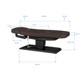 Marquesa SPA Elétrica Sillon Relax – Castanho-Escuro, Base Preto · Esquema de dimensões