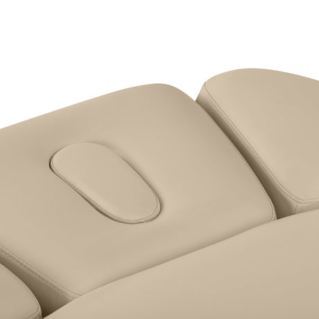 Sillon Relax · bege / castanho-claro · apoio de cabeça e abertura facial