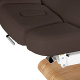 Sillon Relax · castanho-escuro / castanho-claro · apoio de cabeça e abertura facial