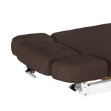 Sillon Relax · castanho-escuro / castanho-claro · apoio de cabeça e abertura facial