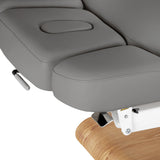 Sillon Relax · cinzento / castanho-claro · apoio de cabeça e abertura facial