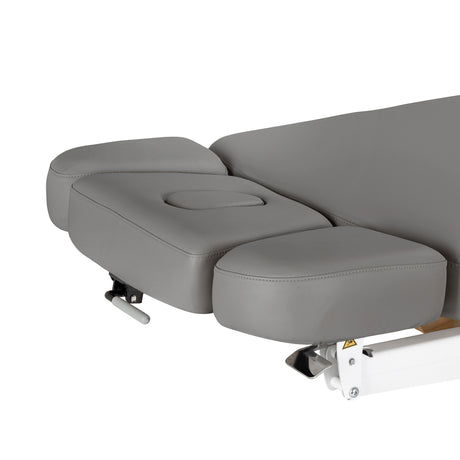 Sillon Relax · cinzento / castanho-claro · apoio de cabeça e abertura facial