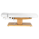 Sillon Relax · branco / castanho-claro · vista lateral