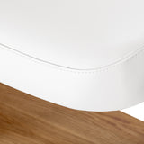 Sillon Relax · branco / castanho-claro · costura da borda