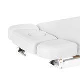 Sillon Relax · branco / castanho-claro · apoio de cabeça e abertura facial