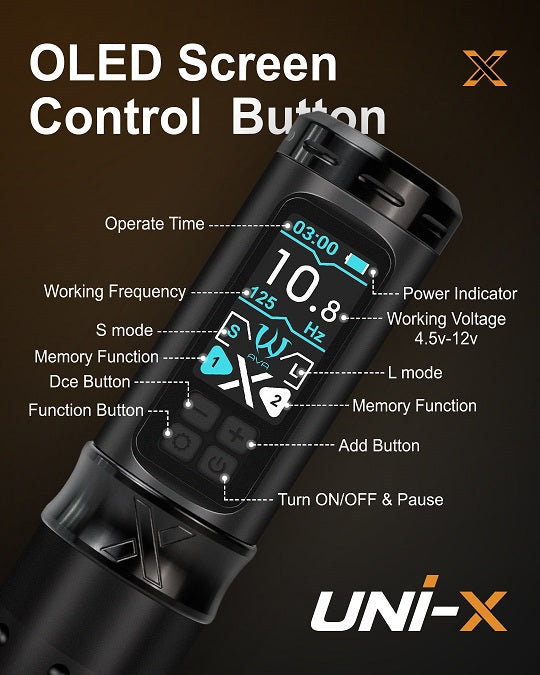 AVA UNI-X Wireless Tattoo Pen Machine - BVShop