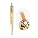 PhiBrows Universal Microblading Holder Gold on a light background