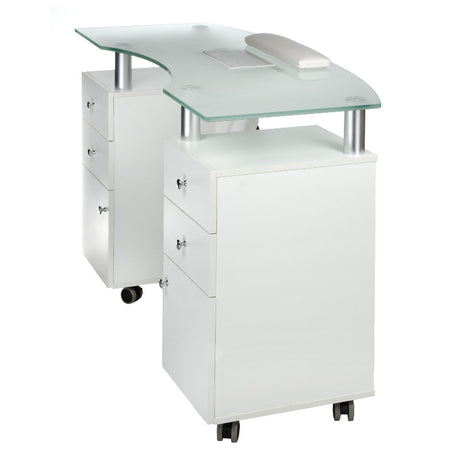 Manicure Table + incliner BD-3453+P WHITE - BVShop