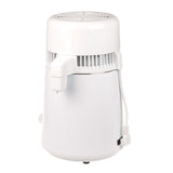 Electrical water distiller SUN 4L 750W by Beauty System, showing the compact white appliance with control panel and glass collection container.