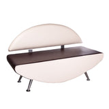 Kanapa do poczekalni Carini BD-6710 crema-brązowy - BVShop