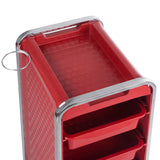 Red Hairdressing Assistant NG-ST005 by Beauty System, featuring professional styling tools and accessories for salon use.