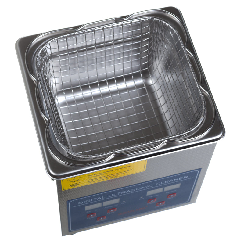 Beauty System Hydro Ultrasonic Cleaner 1.6L BS-UC2 with 50W power, shown filled with cleaning solution for jewelry or small items.