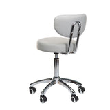 Gray cosmetic stool BT-229 by Beauty System with adjustable height and padded seat for professional beauty salons.