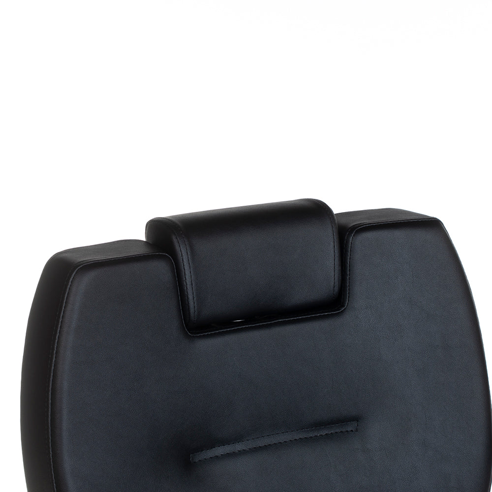 Black Barber Chair HEKTOR BH-3208 by Beauty System with cushioned seat and adjustable headrest, suitable for salon use