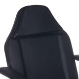Black cosmetic chair with attached trays from Beauty System BW-262A, featuring adjustable height and comfortable seating for salons.