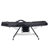 Black cosmetic chair with trays from Beauty System BW-262A, featuring adjustable seat and convenient tray surfaces for beauty treatments.