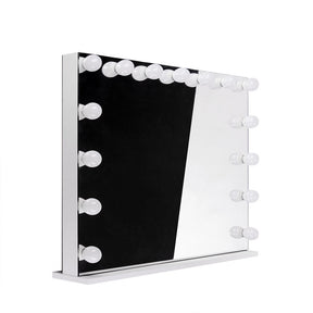 LED illuminated mirror by Beauty System, Hollywood style, 120x80cm, with built-in lighting and sleek modern design.