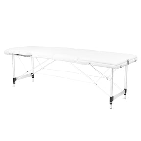 3-section aluminum comfort massage table, white - BVShop