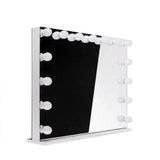 LED-illuminated Hollywood mirror by Beauty System, 100x80cm, with bright LED lighting and sleek reflective surface.
