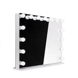 LED-illuminated Hollywood mirror by Beauty System, 100x80cm with bright LED lighting and a sleek modern design.