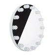 Beauty System Hollywood LED round makeup mirror with 50cm diameter, illuminated with bright, even lighting for beauty routines.