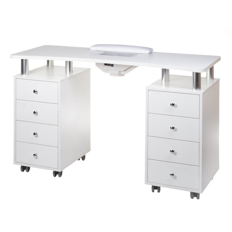 Manicure table with mounting hole BD-3425+O White - BVShop