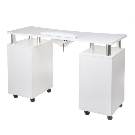 Manicure table with mounting hole BD-3425+O White - BVShop