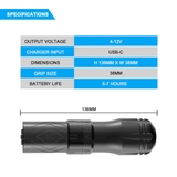 Emalla Grand dimensions, 38mm grip and 4–12V specifications
