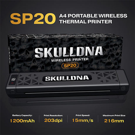 SKULLDNA SP20 Wireless Printer Machine Black - BVShop