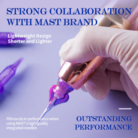 MAST P60 Wireless Tattoo Machine With Diamond Edition Pink - BVShop