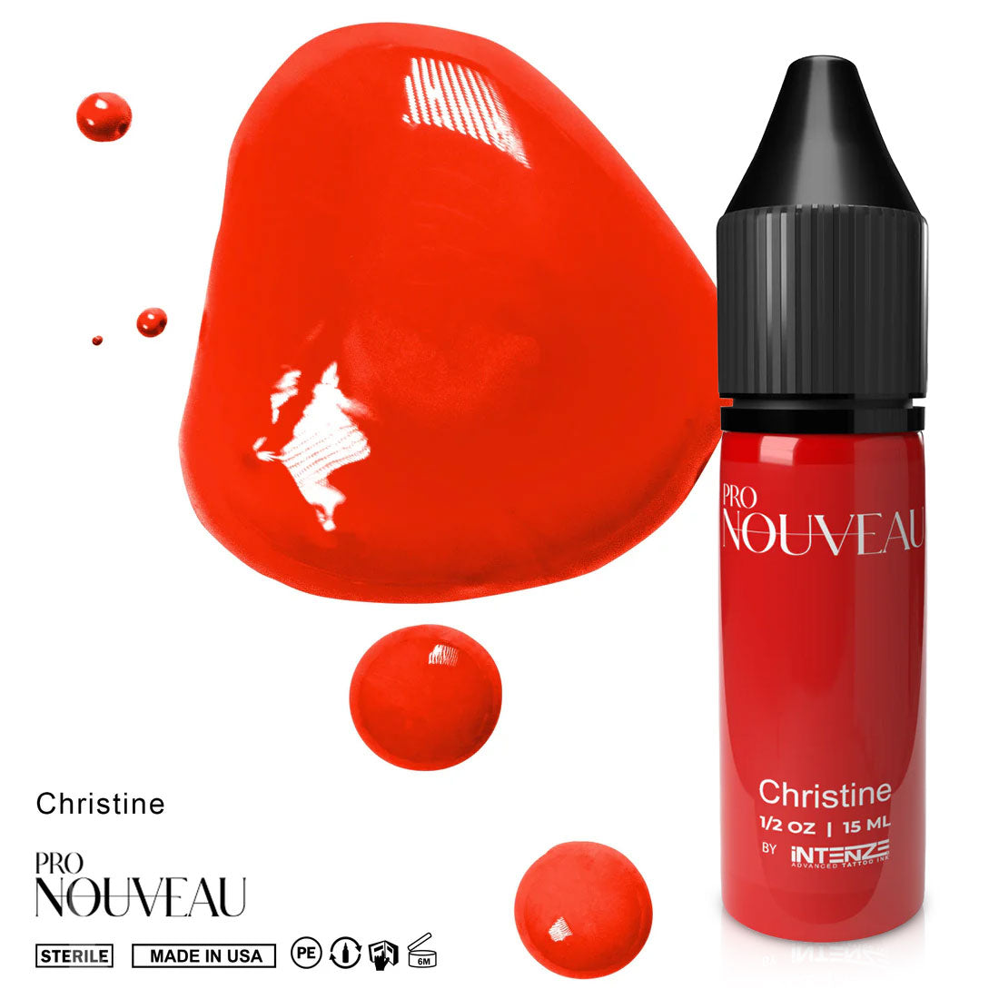 Pigmentos para Lábios Pro Nouveau da Intenze Christine 15ml