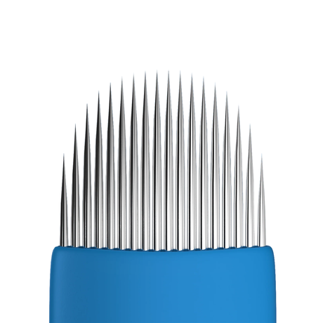 Brow Daddy Genie Nano Feather Microblades box of 25 for precise eyebrow microblading and detailing, shown in the image.