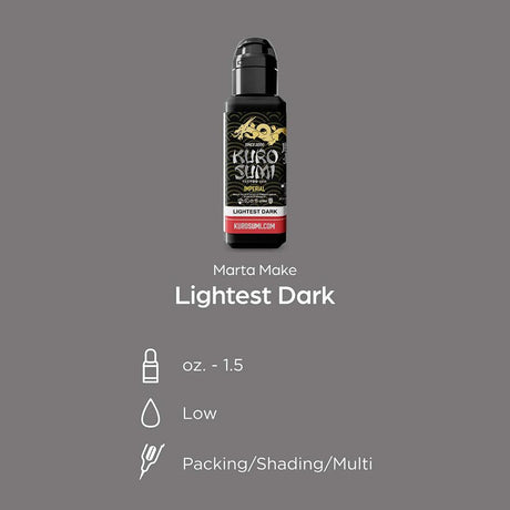 Tinta para Tatuagem Kuro Sumi Imperial Lightest Dark 44ml