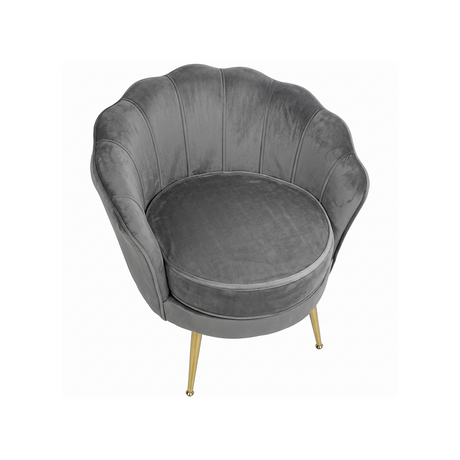 Grey velvet upholstered Lugano BX-LE69 chair by Beauty System with cushioned back and armrests, modern and stylish design.