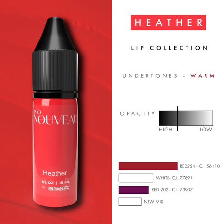 Pigmentos para Lábios Pro Nouveau da Intenze Heather 15ml