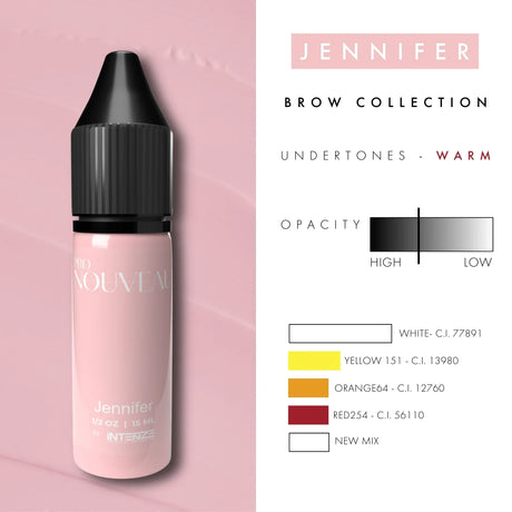 Pigmentos de Lábios Blush Pro Nouveau por Intenze Jennifer 15ml