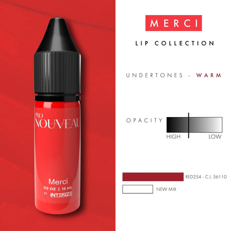 Pigmentos para Lábios Pro Nouveau da Intenze Merci 15ml