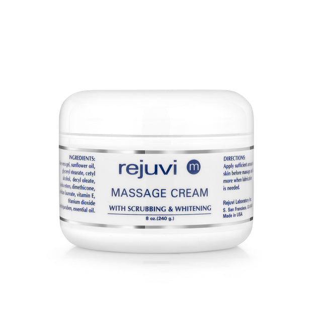 Rejuvi m Creme De Massagem Esfoliante 240g – Boião, rótulo frontal