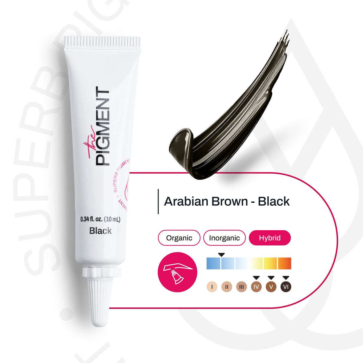 O Pigmento Microblading Arabian Brown-Black Pigment 10ml