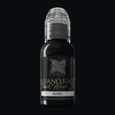 Tinta de Tatuagem Limitless Mundialmente Famosa Silvano Fiato Blackwash Black (30ml)