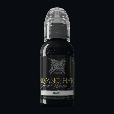 Tinta de Tatuagem Limitless Silvano Fiato Blackwash Dark (30ml) Mundialmente Famosa