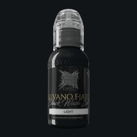 Tinta de Tatuagem Limitless Silvano Fiato Blackwash Light (30ml) Mundialmente Famosa