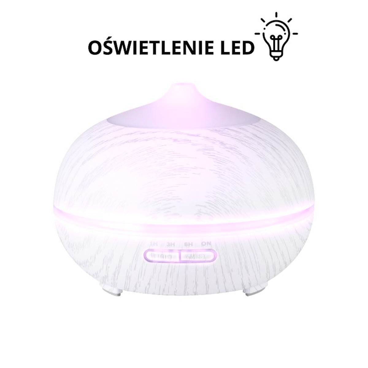 Aroma diffuser air humidifier spa 06 white wood 400ml + timer - BVShop