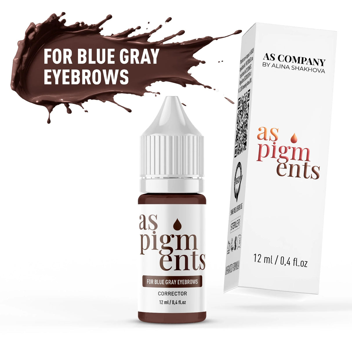 AS COMPANY Para Sobrancelhas Azul Cinzento / Corretor (AS Pigments) 6/12ml