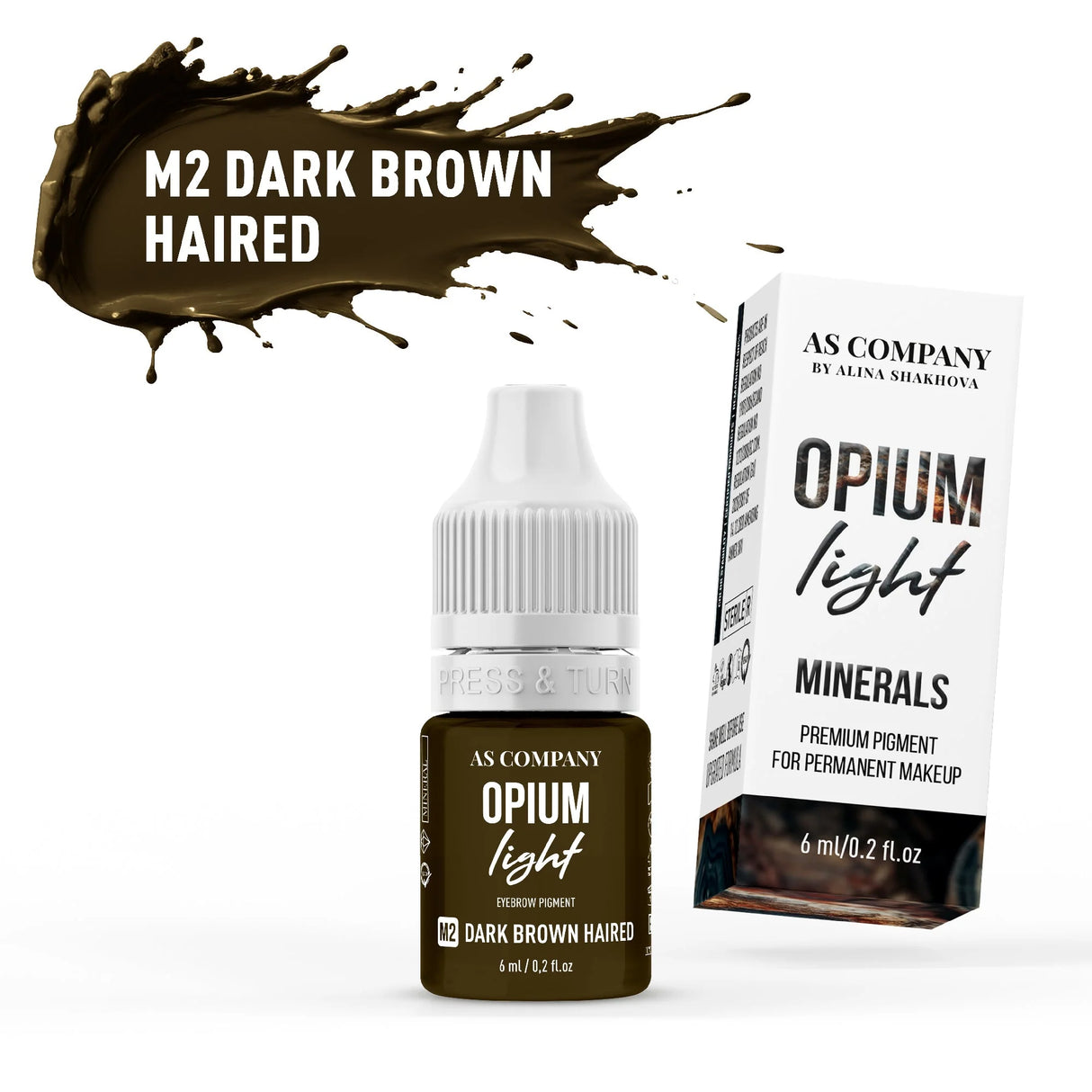 AS COMPANY M2-Cabelo Castanho Escuro Mineral (OPIUM LIGHT) 6/15ml