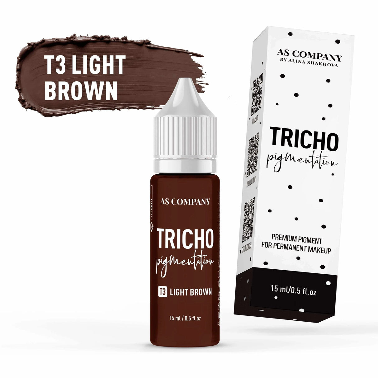 AS COMPANY T3 Castanho Claro (TRICOPIGMENTAÇÃO) 15ml