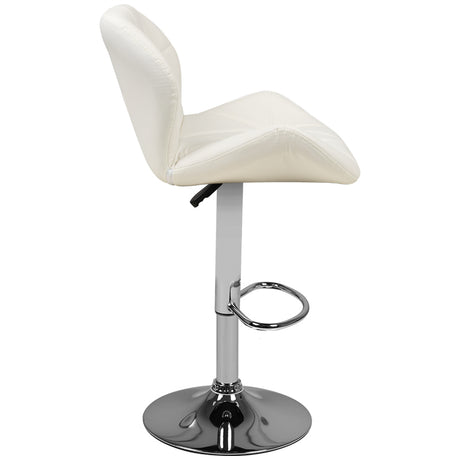 Bar stool m01 quilted adjustable white - BVShop
